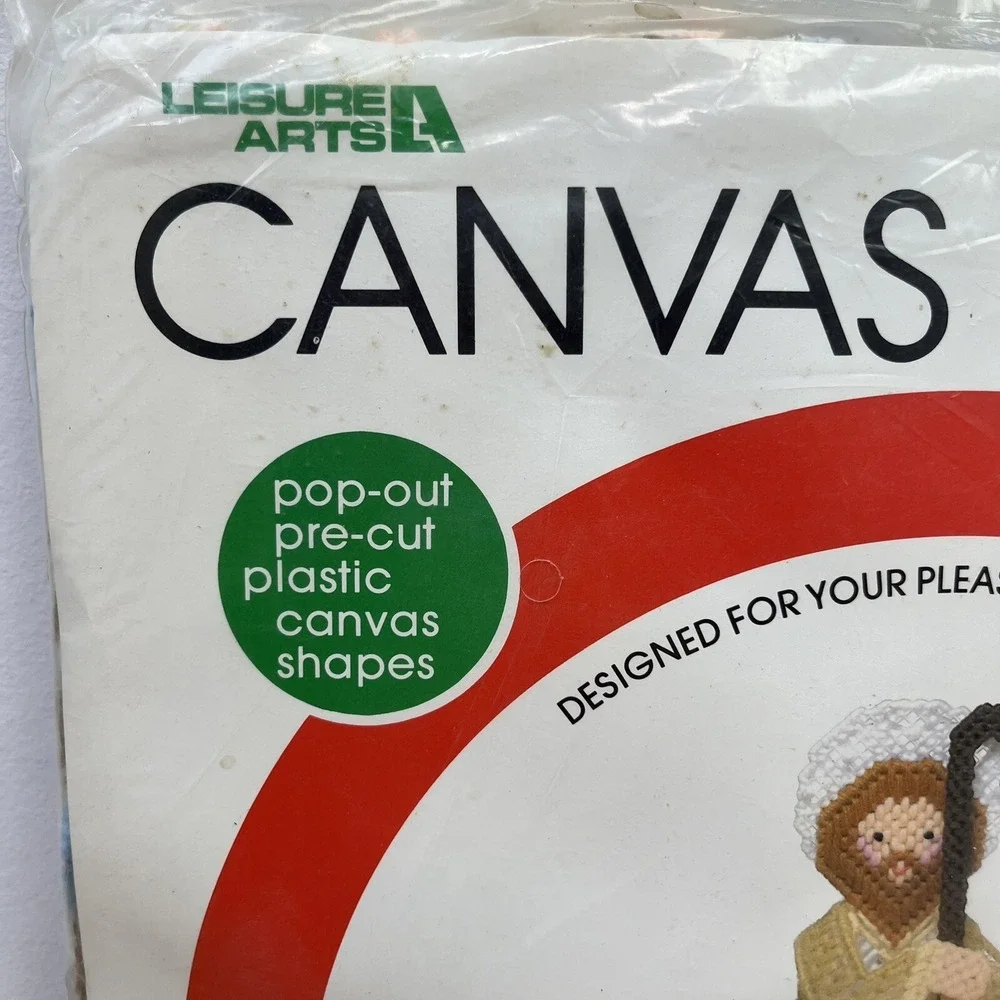 Vintage Leisure Arts Canvas Capers Nativity Set Craft Kit 432 NEW Sealed‎